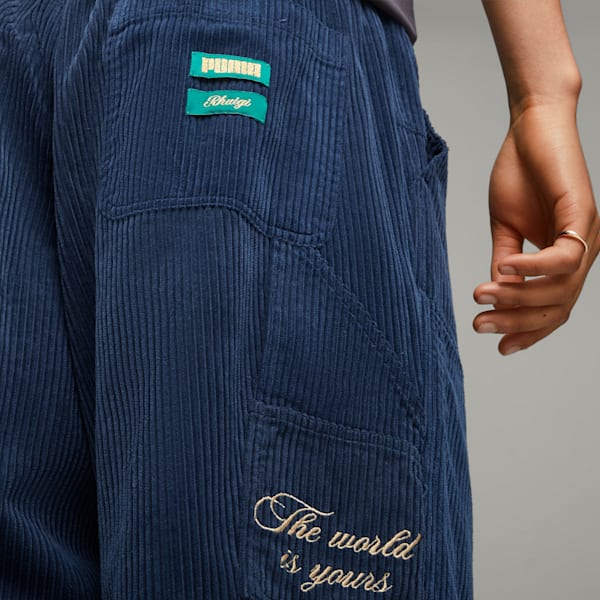 Pants PUMA x RHUIGI de pana para hombre, Persian Blue, extralarge